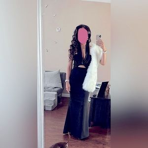 Sexy ❤️Formal Gown Maxi dress Wedding PROM Black Form Fitting gorgeous 2 XS